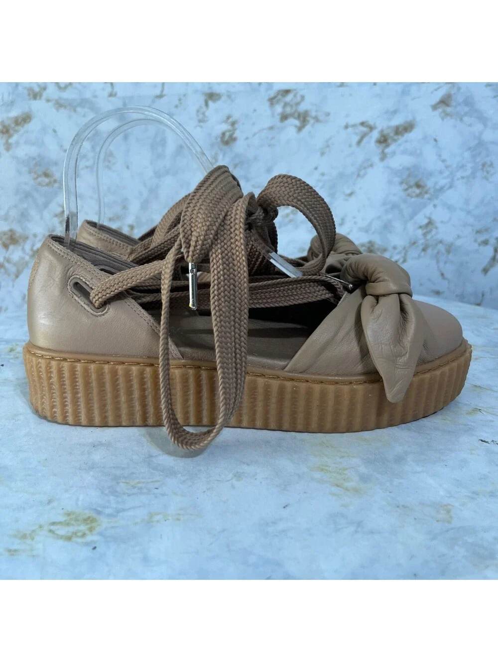 Puma Fenty Creeper Rihanna Womens Size 7.5 Shoes Brown Leather Platform Sneakers